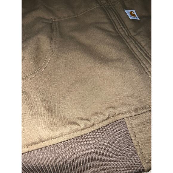 Carhartt Quick Duck quilted brown men's hooded coat men plus size 2Xl heavy coat - Picture 4 of 11